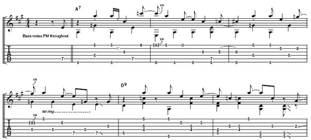 blank This sequence shows how Brian uses barre chords combined with fingerpicking to get his patented rockabilly sound.